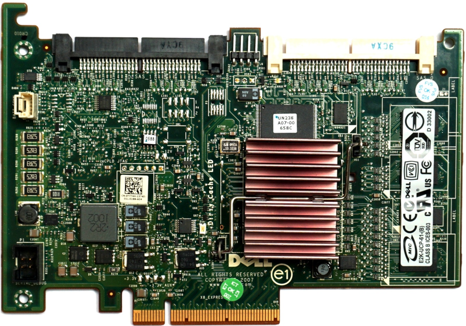 Dell PERC 6/i 256MB - PCIe-x8 RAID Controller Card