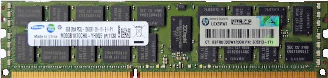 HP (605313-171) - 8GB PC3L-10600R (DDR3-1333Mhz, 2RX4)