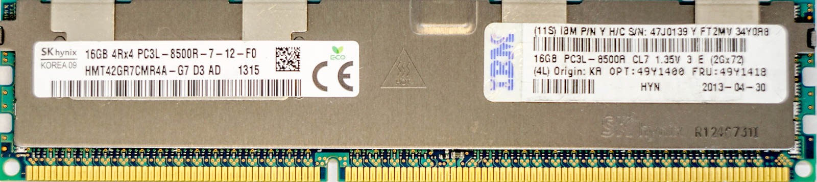 IBM (47J0139) - 16GB PC3L-8500R (DDR3-1066Mhz, 4RX4)