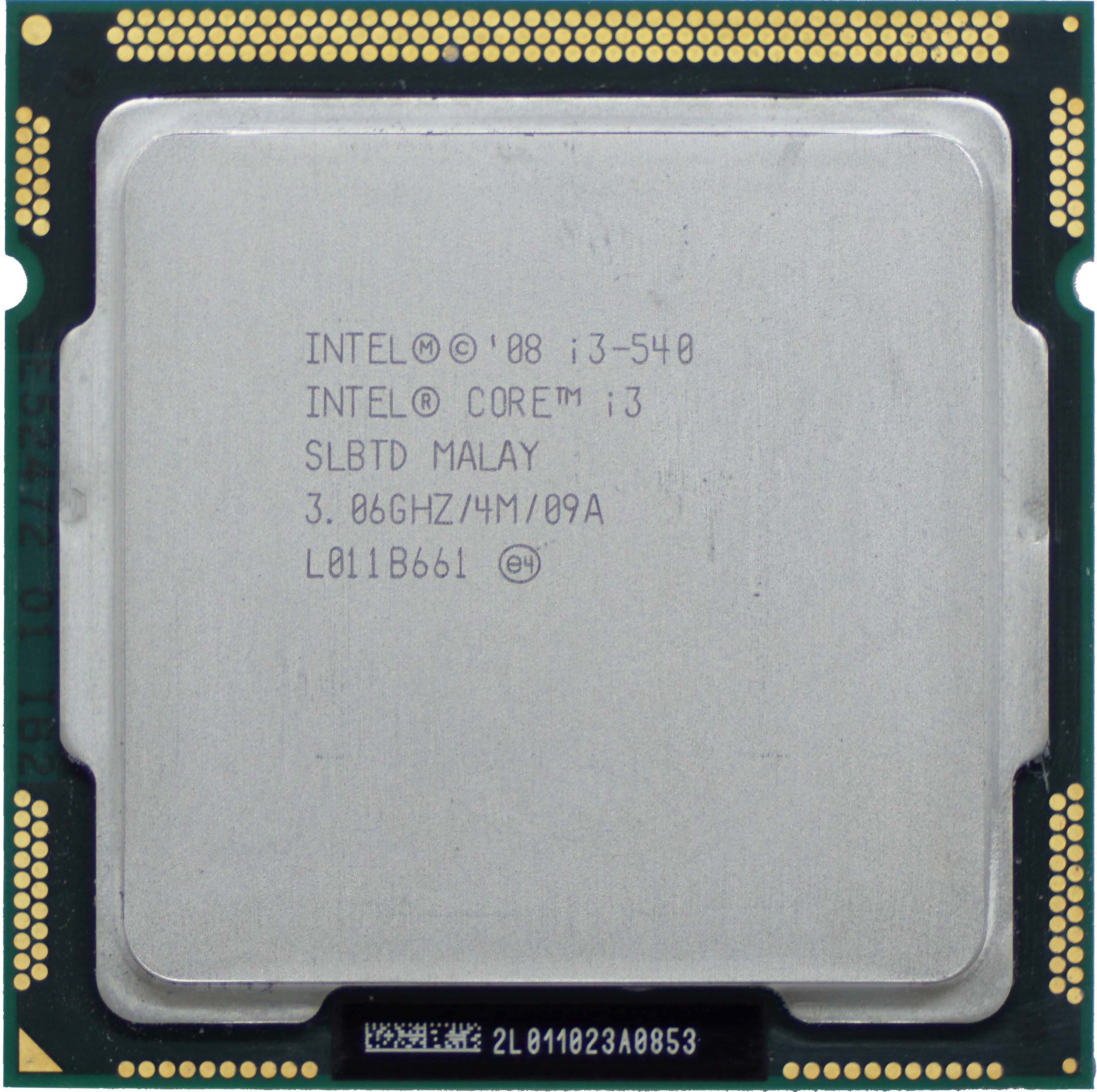 Intel Core i3-540 (SLBTD) 3.06Ghz Dual (2) Core LGA1156 73W CPU