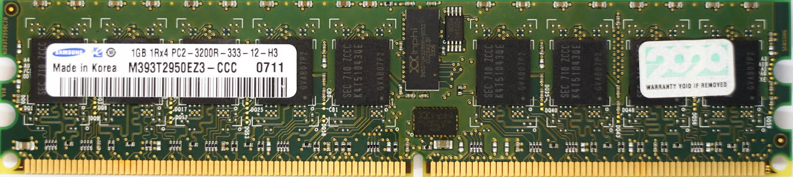 Samsung - 1GB PC2-3200R (DDR2-400Mhz, 1RX4)
