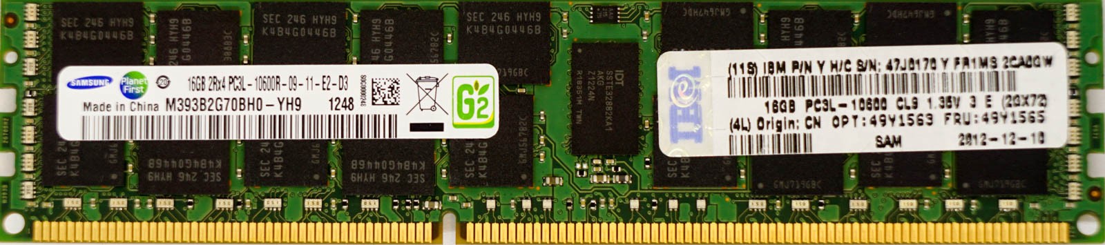 IBM (47J0170) - 16GB PC3L-10600R (DDR3-1333Mhz, 2RX4)