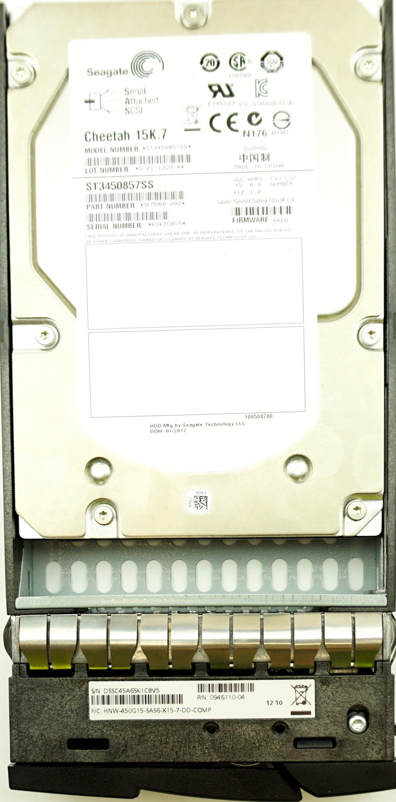 Seagate (ST3450857SS) 450GB SAS-2 (LFF) 6Gb/s 15K HDD in Xyratex Hot-Swap Caddy