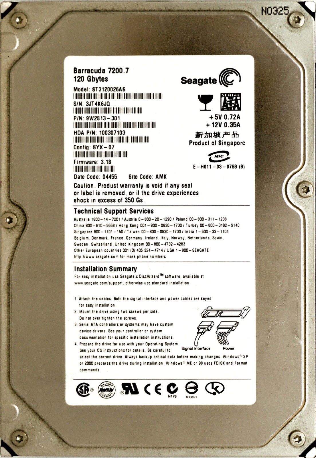 Generic 120GB SATA (LFF) HDD