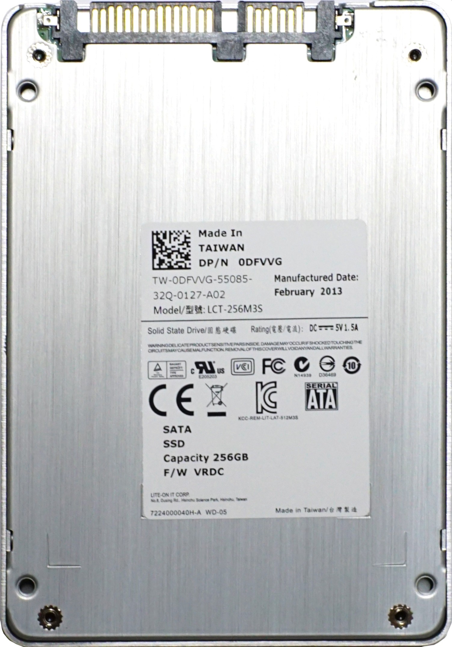 Dell (DFVVG) 256GB SATA III (SFF) 6Gb/s SSD