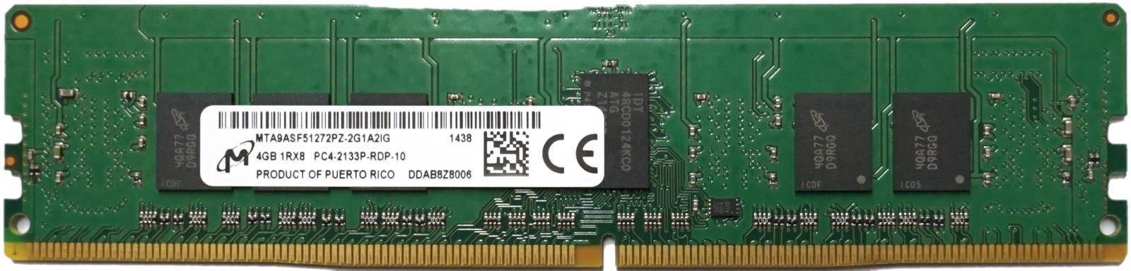 Micron - 4GB PC4-17000P-R (DDR4-2133Mhz, 1RX8)