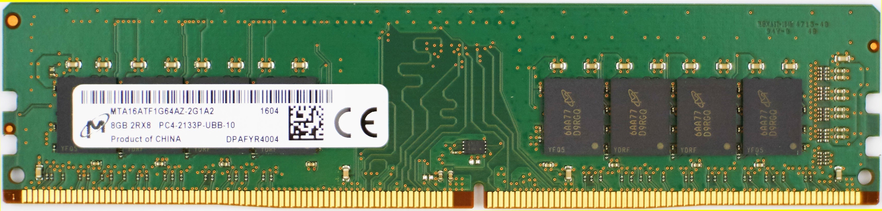 Micron - 8GB PC4-17000P-U (DDR4-2133Mhz, 2RX8)