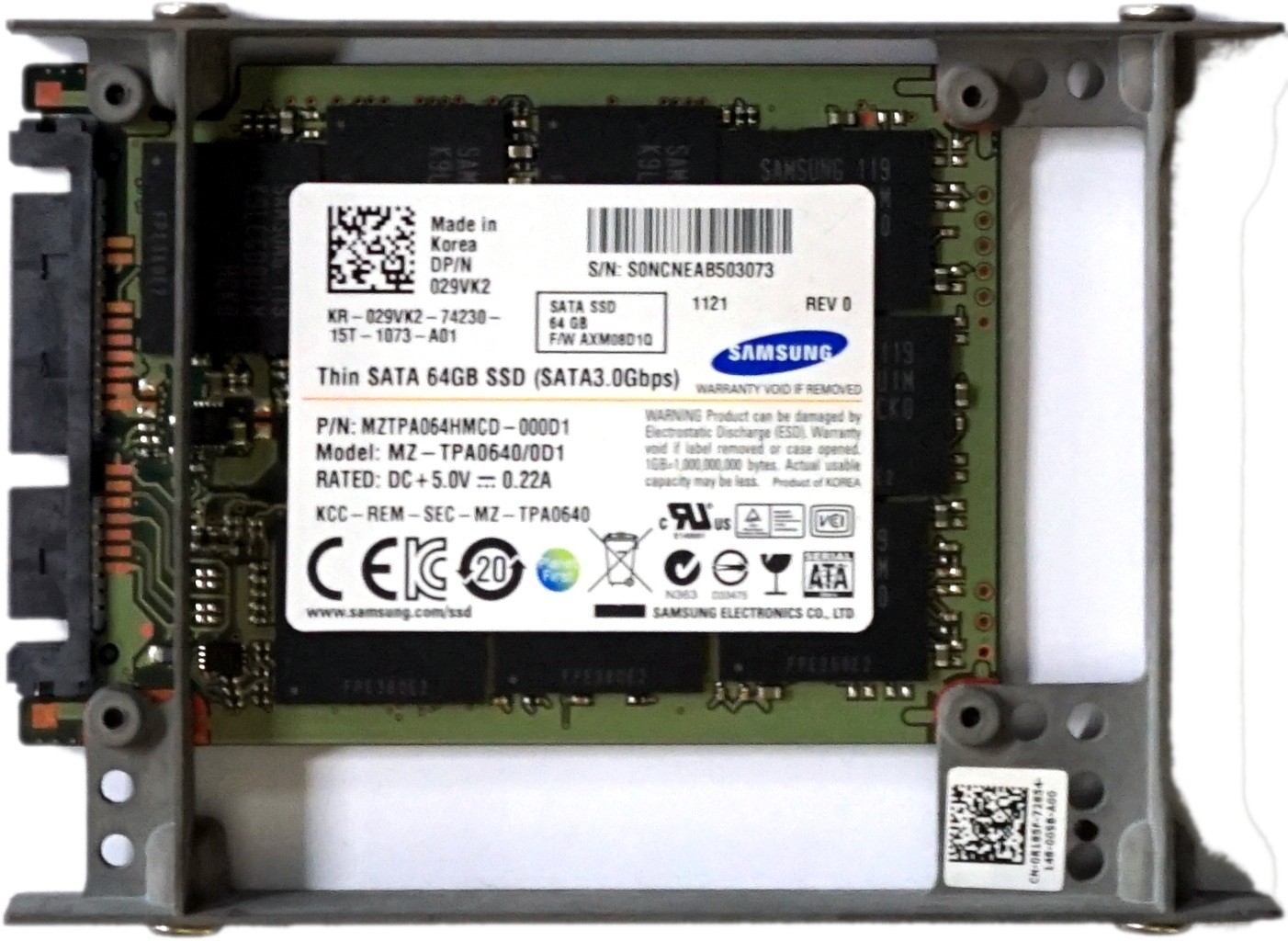 Dell (29VK2) 64GB SATA II (SFF) 3Gb/s SSD