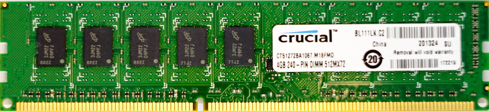 Unbranded - 4GB PC3-8500R (DDR3-1066Mhz, 2RX4)