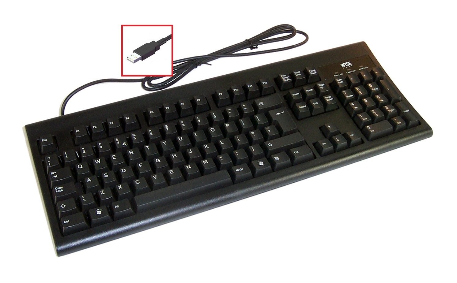 Wyse KU-8933 - UK Keyboard (Black, USB)