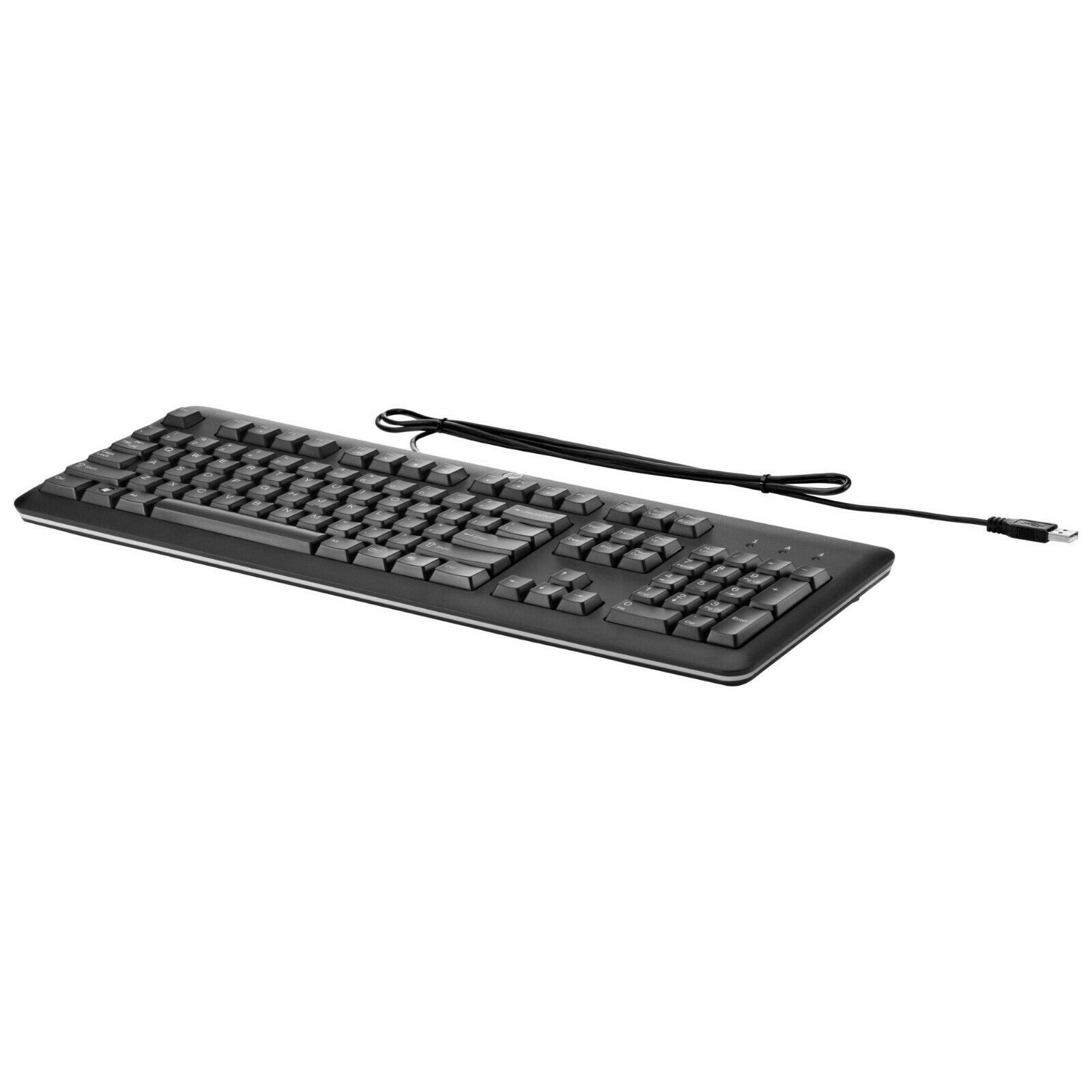 HP KU-1156 Full Size UK Black USB Keyboard New