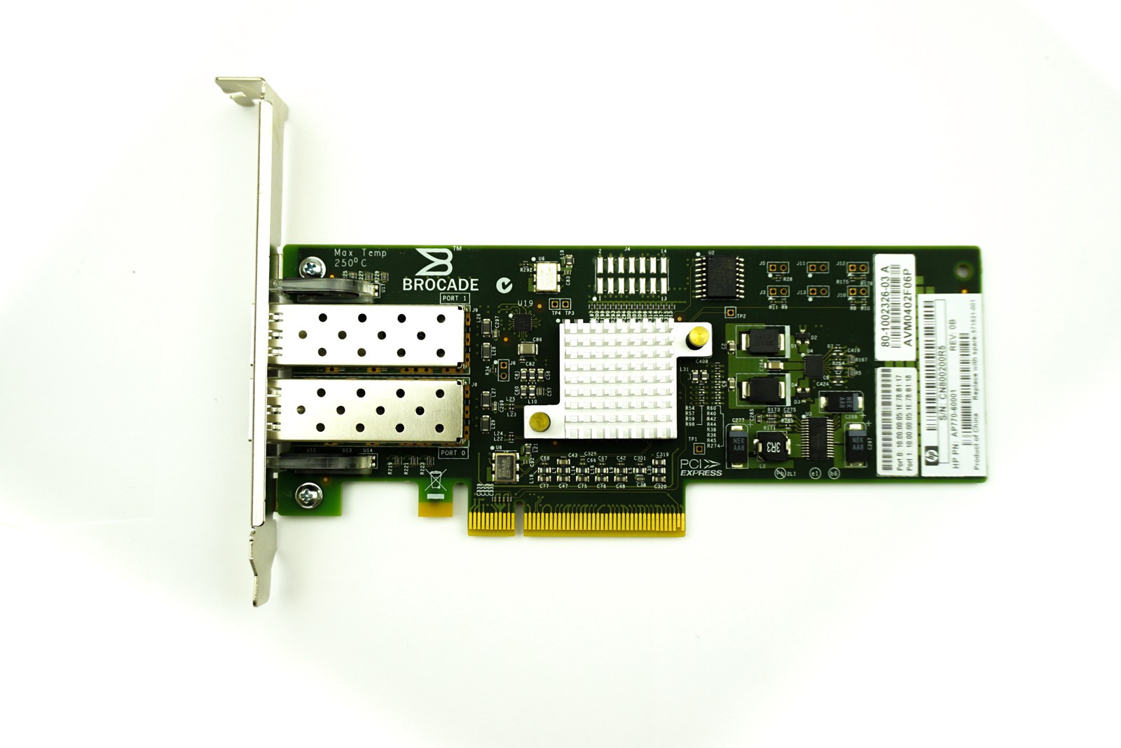 Brocade 825 Dual Port - 8Gbps Fibre Channel Full Height PCIe-x8 HBA
