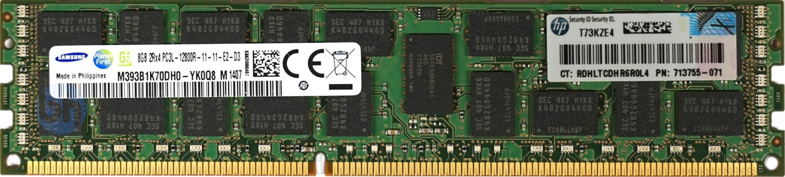 HP (713755-071) - 8GB PC3L-12800R (DDR3-1600Mhz, 2RX4)