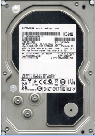 Hitachi (HUA723030ALA640) Ultrastar A7K000 3TB SATA (LFF 3.5in) 6Gb/s 7.2K HDD