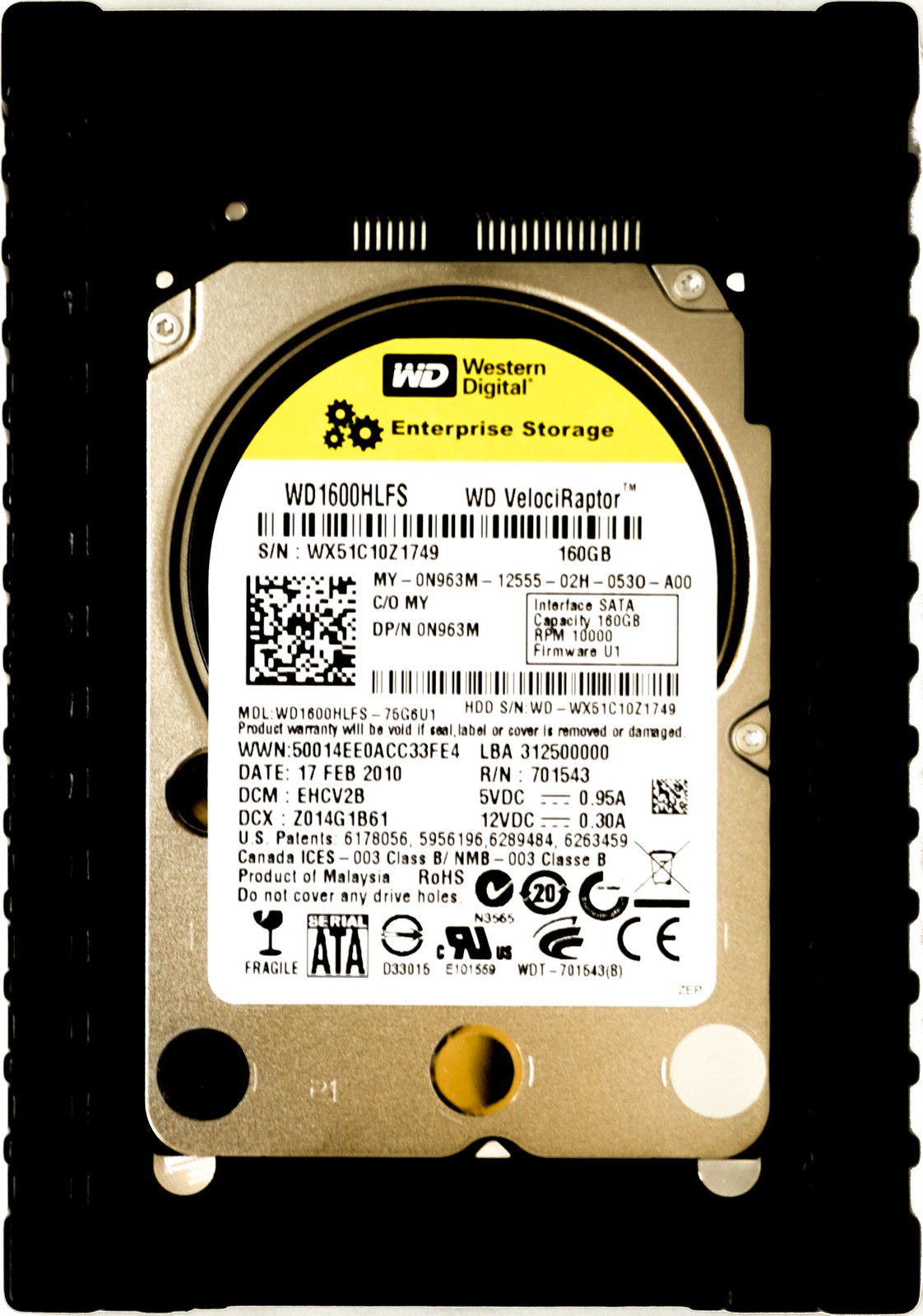 Dell (N963M) 160GB SATA II (LFF) 3Gb/s 10K HDD