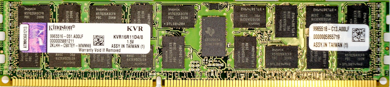 Kingston - 8GB PC3-12800R (DDR3-1600Mhz, 2RX4)
