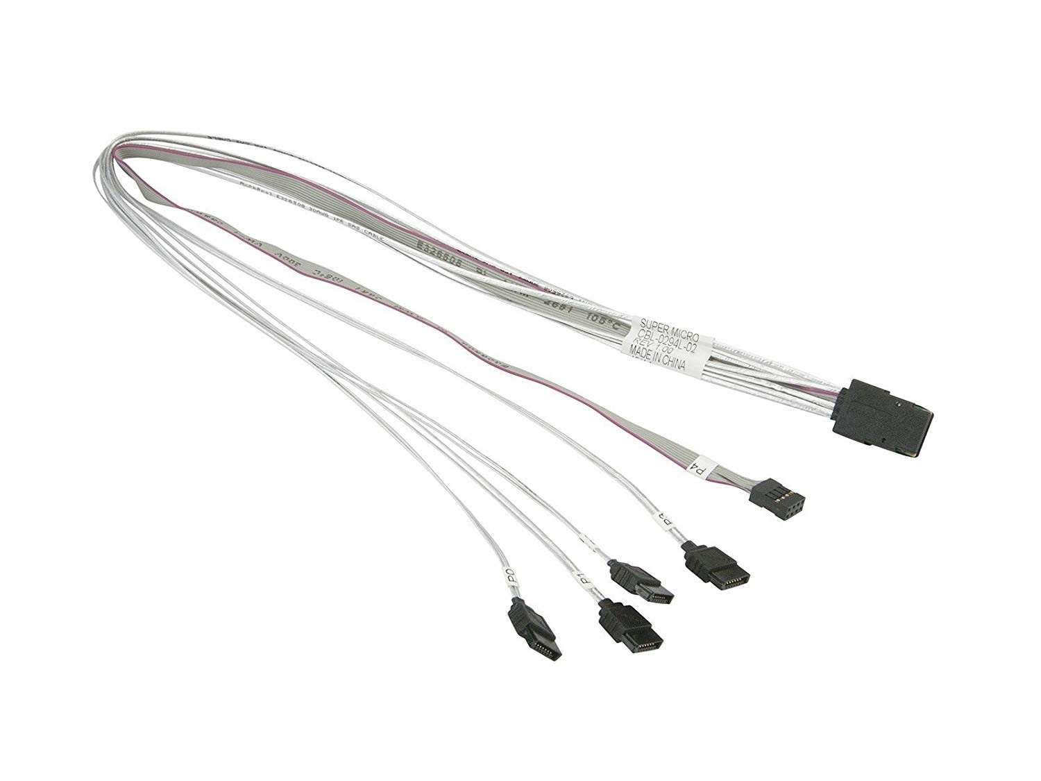 Supermicro Mini SAS to SATA Directional Cable 22"