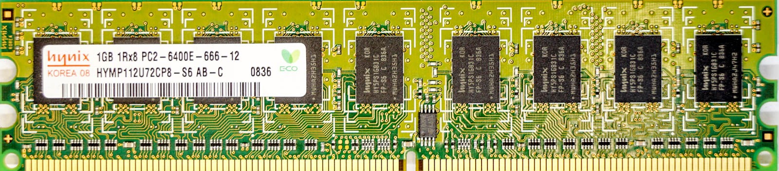 Hynix - 1GB PC2-6400E (DDR2-800Mhz, 1RX8)