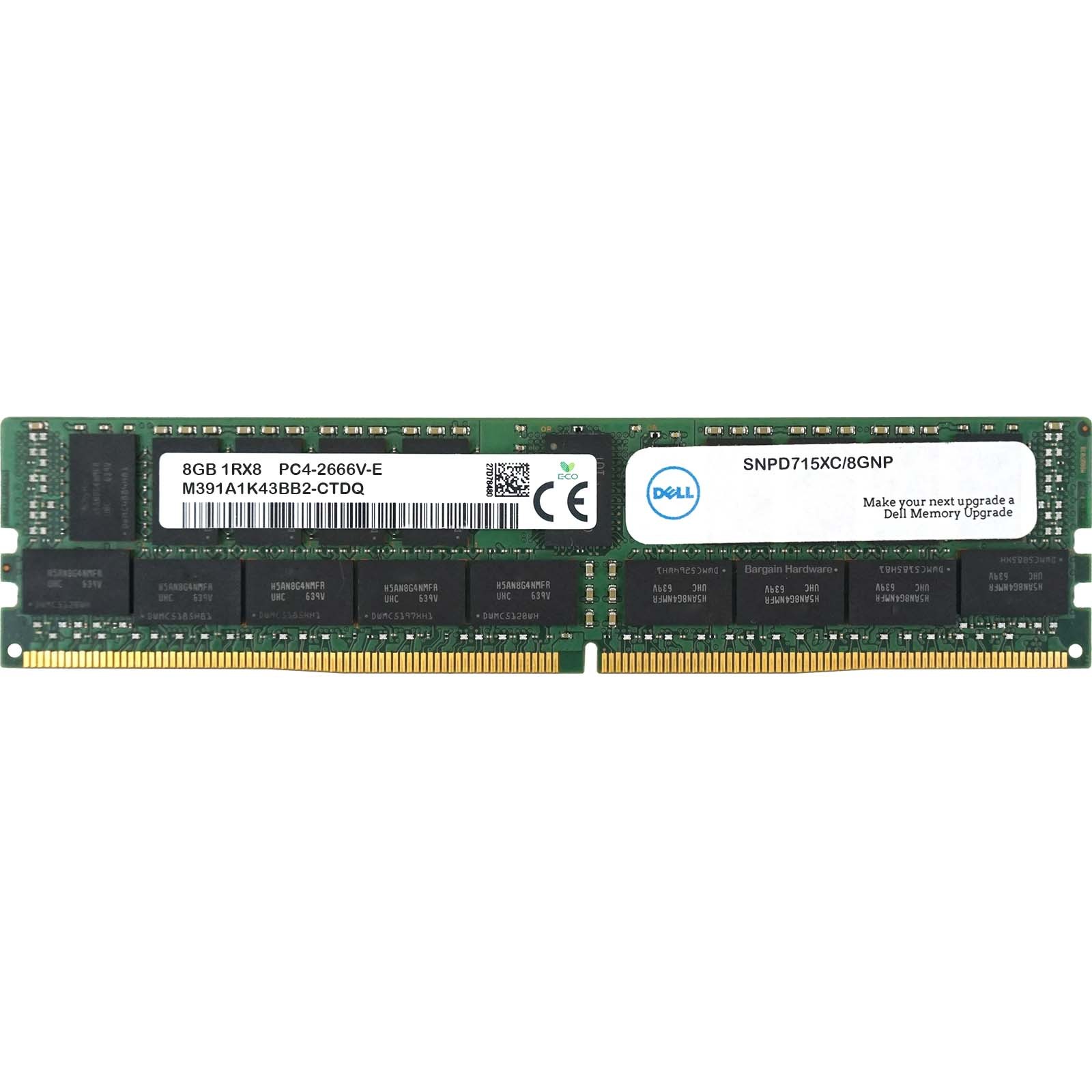 Dell (SNPD715XC/8GNP) - 8GB PC4-21300V-E (1RX8, DDR4-2666MHz) RAM