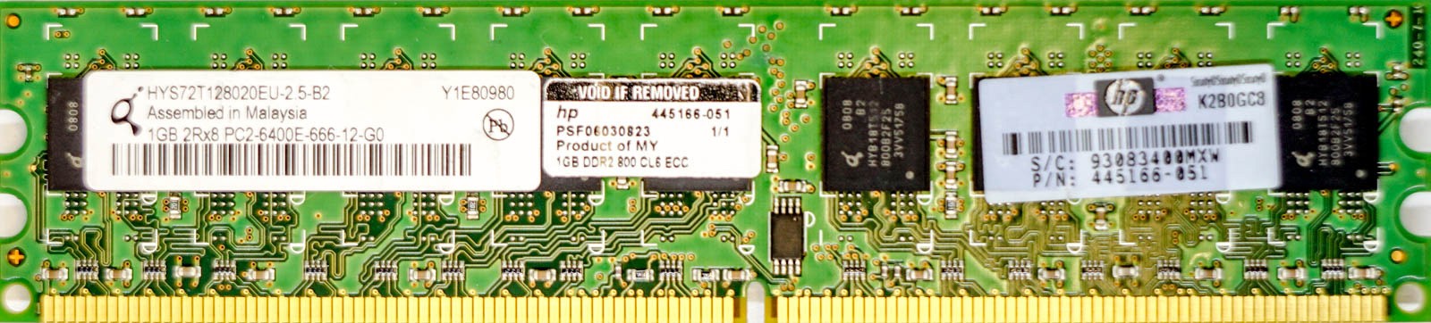 HP (445166-051) - 1GB PC2-6400E (DDR2-800Mhz, 2RX8)