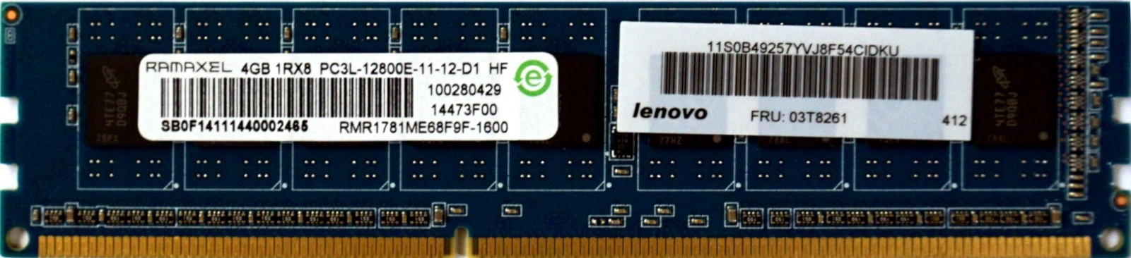 IBM (0B49257) - 4GB PC3L-12800E (DDR3-1600Mhz, 1RX8)