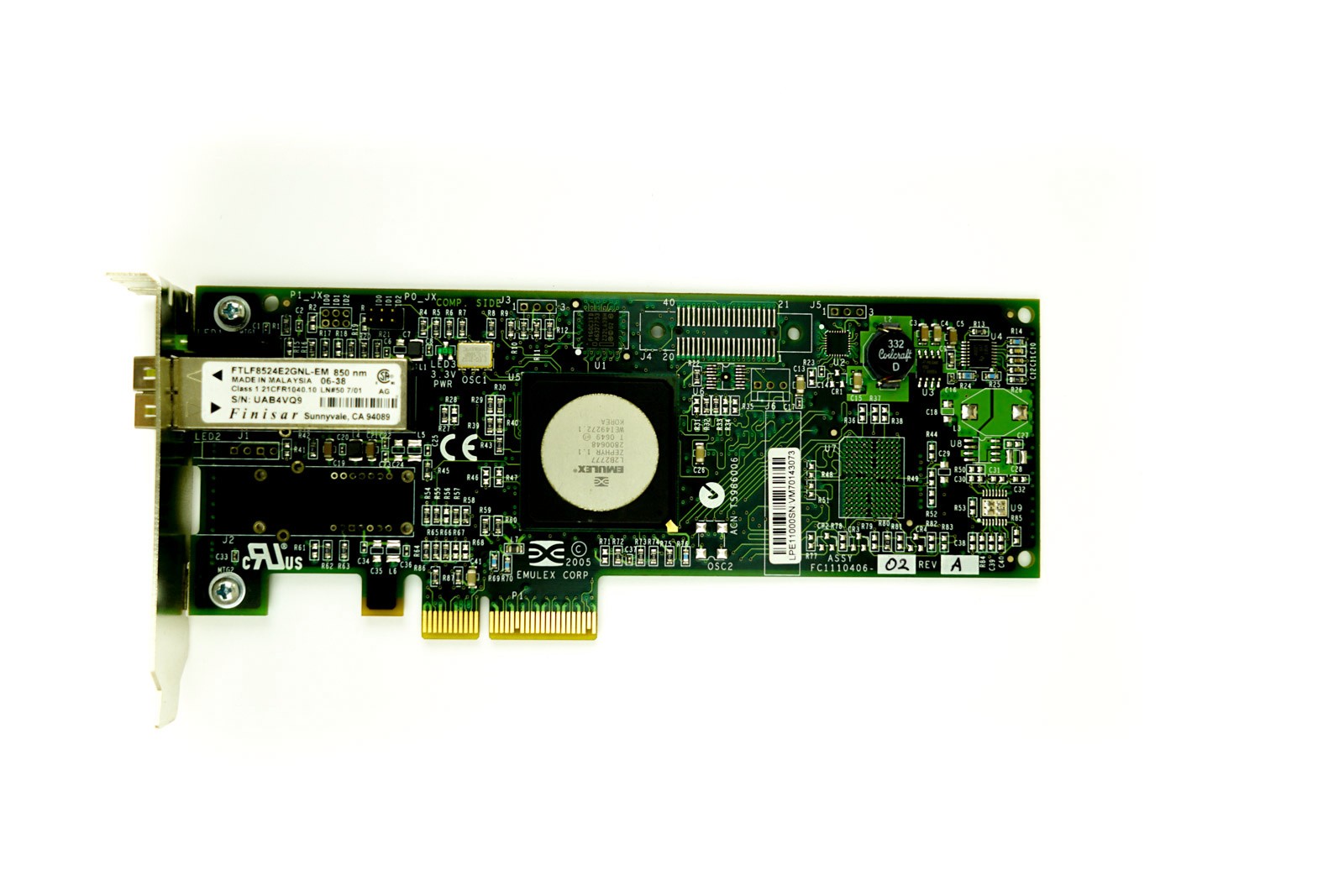 IBM LPe11000 Single Port - 4Gbps Optical FC Low Profile PCIe-x4 HBA