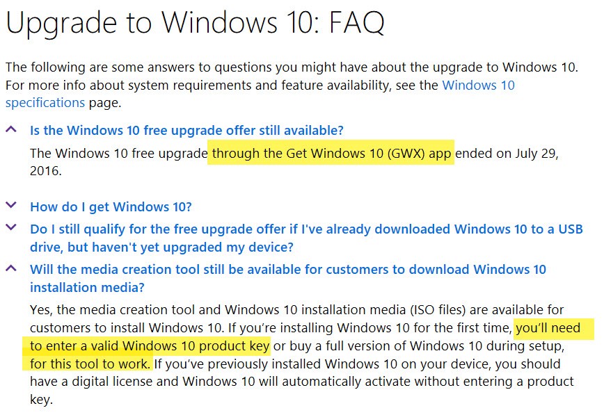 Free Windows 10 Upgrade Instructions